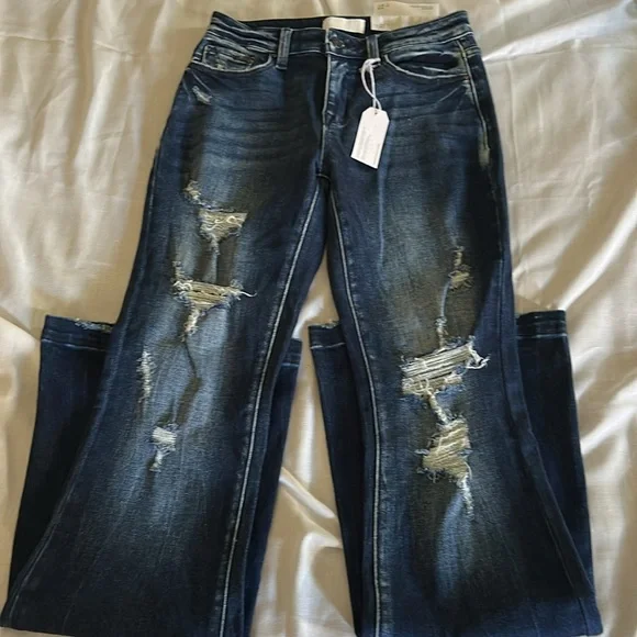 Petra153 NWT 7/27 Dark Blue Denim Jeans - Picture 13 of 16